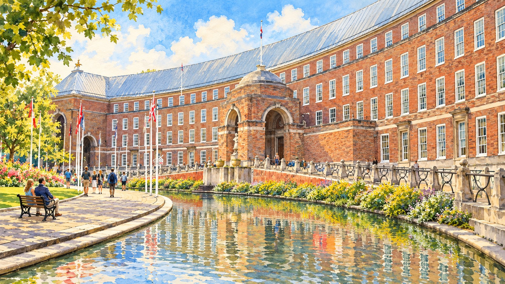 Artist’s impression of Bristol City Hall, formerly known as the Council House, with its curved frontage